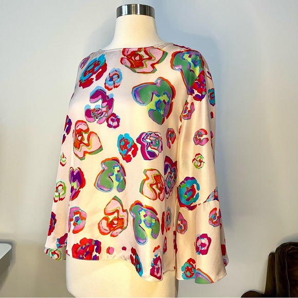 Emporio Armani Floral Printed Silk Blouse - Picture 6 of 11